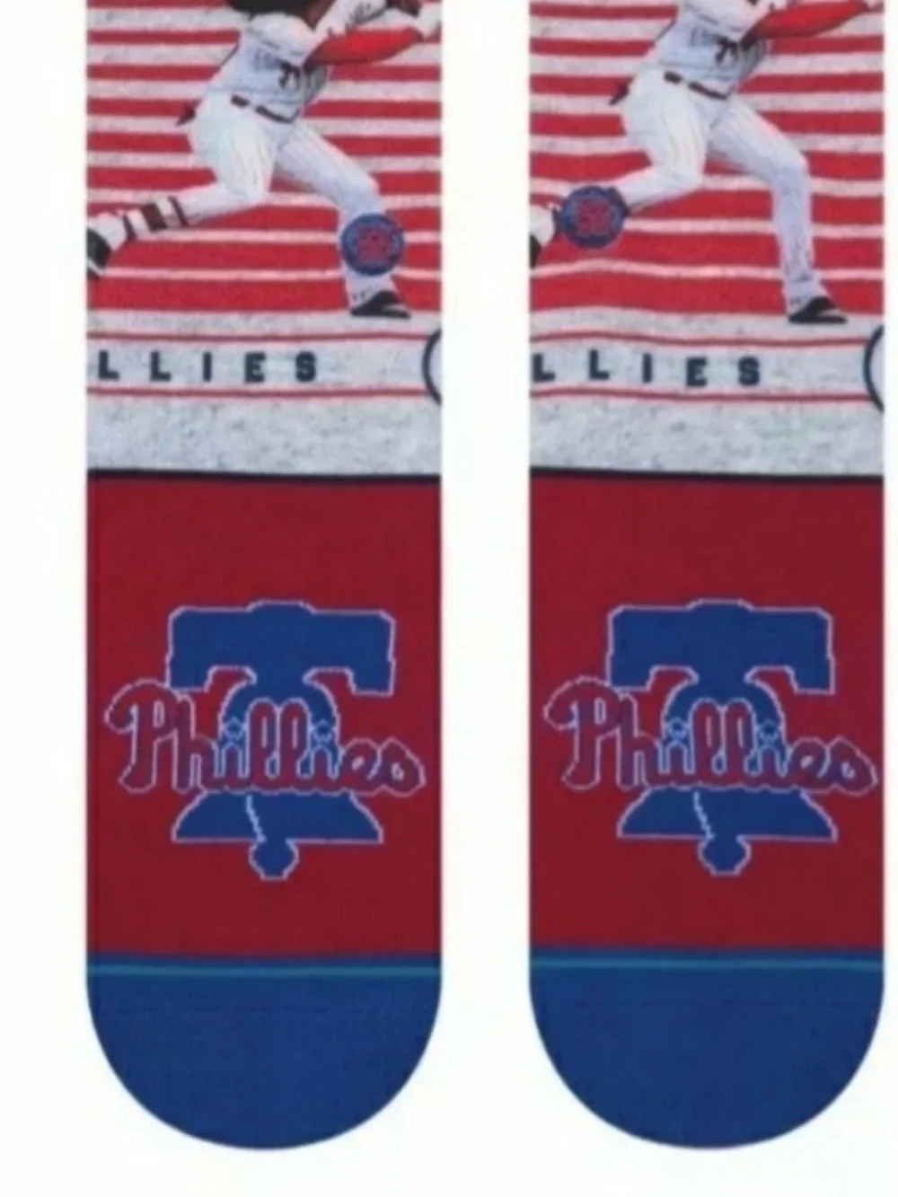 Philadelphia Phillies Bryce Harper Big Head Stance Crew Socks Youth Large NEW